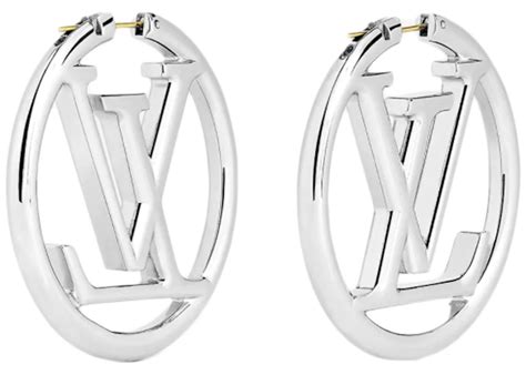 louis vuitton silver hoop earrings.